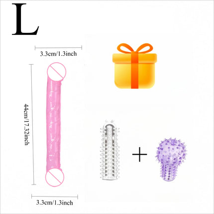 Adult Sex Toy Anal Toy Dual-head Ultra-long and Extra-large Simulated Dual-head Fake Penis, Simulated Penis, Lesbian Dildo 18+