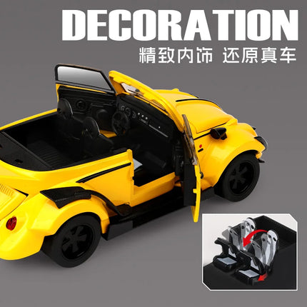 1:32 Volkswagen Beetle 1303 Cabriolet Convertible Alloy Metal Diecast Model Car Boy’s High Simulation Miniature Holiday Present