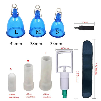 Male Penis Extender Vacuum Cup Set Glans Extension Penise Master Pump Sleeve Belt For Men Stretcher Enhancement Adult Product