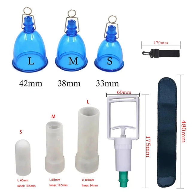 Male Penis Extender Vacuum Cup Set Glans Extension Penise Master Pump Sleeve Belt For Men Stretcher Enhancement Adult Product
