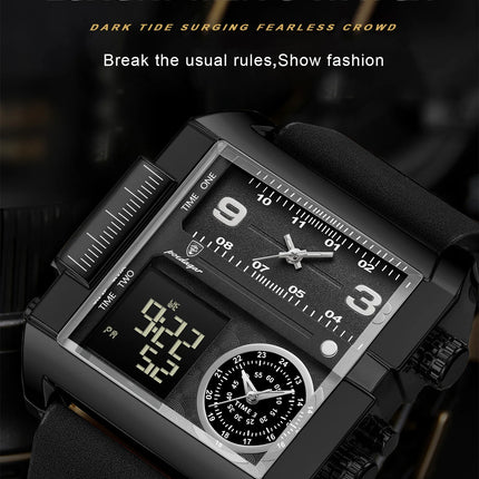 POEDAGAR Fashion Sports Digital Male Wristwatch Date Week Waterproof Luminous Casual Men Clock Electronic Men's Quartz Watches