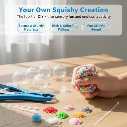 DIY Squeeze Ball Stress Ball Making Relief Kit Blank Ball Skins With Lids Filling Accessories Foam Slow Rebound Toys