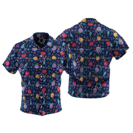 2026 Gengar Pattern Pokemon Button Up Hawaiian Shirt Leisure Dry Quickly Men's Shirt Kid's Clothing Tee Top Women's Clothing