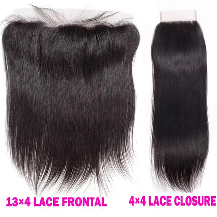13x4 Transparent Lace Frontal pre plucked Straight Body Loose Water Deep Curly 4x4 Lace Closure Remy Human Hair 8-20 Inch