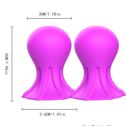 Silicone Nipple Suckers Breast Teaser Set, Soft Suction Cups for Nipple Stimulation, Colorful Silicone Nipple Stimulator Sex Toy