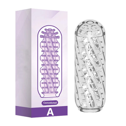 Masturbator Cup Soft Realistic Vagina Endurance Exercising Transparent Male Endurance Training Pocket Pussy Adult Sex Toy 18+