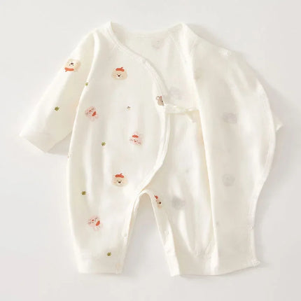 Cartoon Print Baby Long Sleeved Romper 0-6Month Newborn One Piece Outfit Boys Girls Cotton Jumpsuit Spring Autumn Kids Clothing