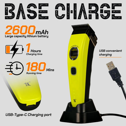 Professional Hair Clipper DKBAG 7500RPM External Rotor Brushless Motor Barber DLC Echo Blade Base Charger Hair Trimmer for Man