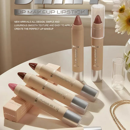 Glitter Pearlescent Crayon Lipstick Quicksand Golden Shining Non-stick Cup Shiny Lip Tint Fine Shimmer Lip Liner Stick Makeup