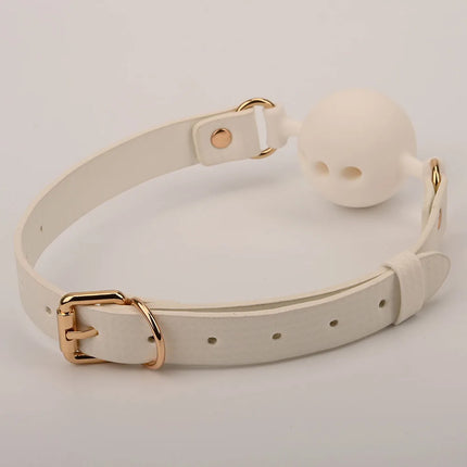 BDSM Gags Airflow Holes,Silicone Mouth Gags Ball Bondage Restraints,Sex Toys for Couples,SM Adult Games