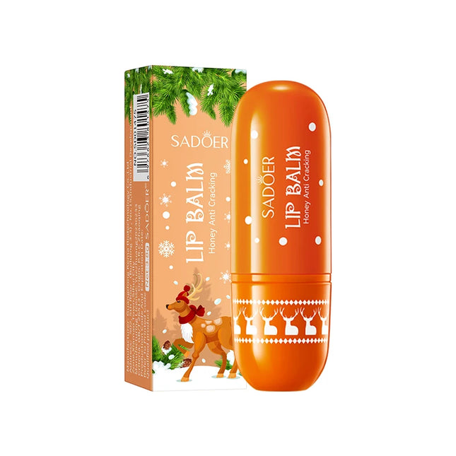 SADOER Christmas Moisturizing Lipstick Anti-Cracking Hydrating Repair Nourishing Plump Lips Lip Balm Lip Plumper Skin Care