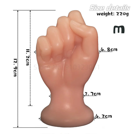 Anal Plug for Fist Sex Toys Realistic Hand Dildo with Strong Suction Cup Vaginal Anal G Spot Stimulation Female Masturbation Toy