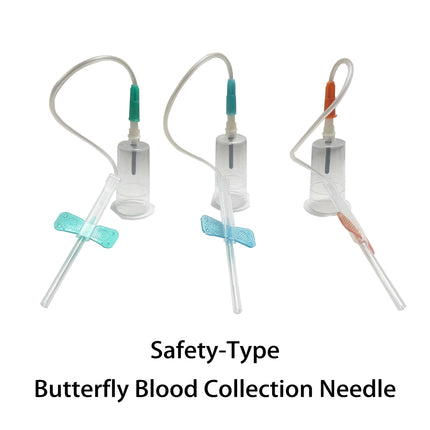 50 Sets of Safe Disposable Vacuum Blood Collection Kits with Safety Lancets, Pet Medical Scalp Vein Kits