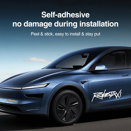 For Tesla Robotaxi PET Waterproof Weatherproof Car Decal Auto Exterior Styling Letter Sticker for Vehicle