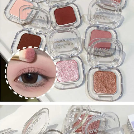Monochrome Eyeshadow Palette Matte Wine Red Brown Eye Shadow Smoky Pearl Glitter Earth Low Saturation Matte Eye Shadow Makeup