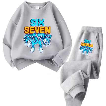 Kids Hoodies Clothes Italian Brainrot Steal A BrainRot Trucksuit Girls Boys Children's 67 Six Seven Crew Neck Sweatshirts Sets