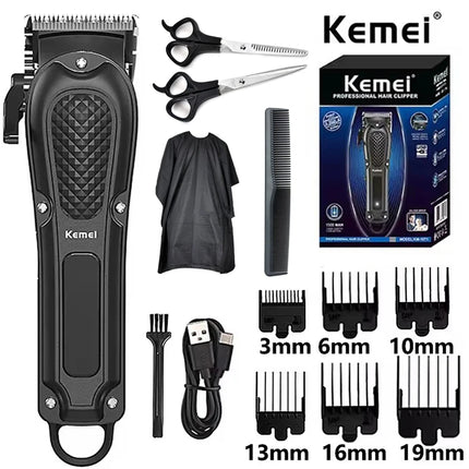 Kemei KM-1071 Electric Hair Clipper UBS Rechargeable Cordless Beard Trimmer Men Powerful Electric Hair Clippers Trimming Tool