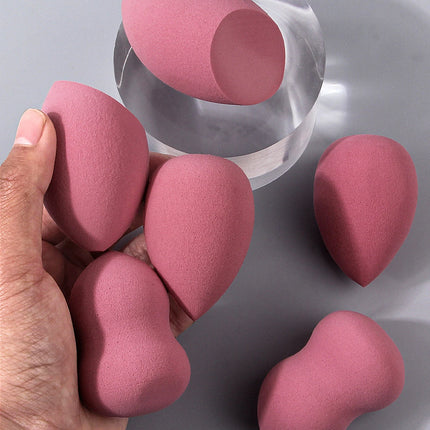 6PCS multi-color professional makeup sponge egg set, high resilience, fine makeup application, smooth facial makeup tool