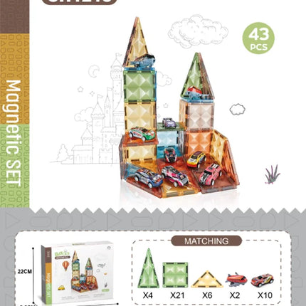 7.5cm Magnetic Building Blocks Construction Children Magnet Tiles Montessori Educational Toys for Kids Birthday Gifts