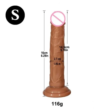 5 Sizes Double Layer Silicone Dildo Realistic Fake Long Penis Butt Plug Adult Sex Toys For Woman Men Vagina Anal Massage Tools