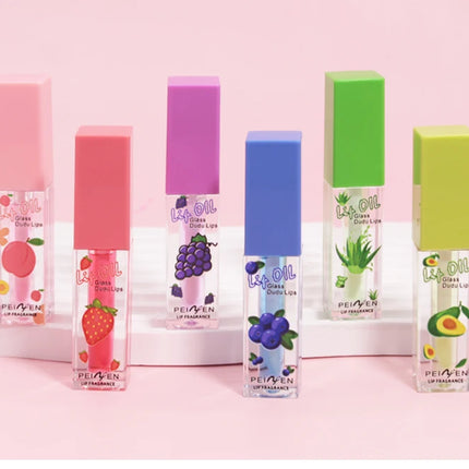 2PCS Lip Oil Lip Balm Set All-Day Long-Lasting Moisturizer Lip Care Plumps Lips Reduces Lip Lines Lipstick & Nourishment