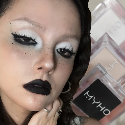 Matte Black White Eyeshadow Palette Natural Monochrome Long Lasting Brighten Silkworm Highlighter Eyeshadow Primer Eyes Makeup