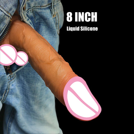 7-8 Inch Silicone Penis Suction Cup Adult Sexy Toys for Woman Men Vagina Anal Massage Stimulator Realistic Dildos Adults Sex Toy