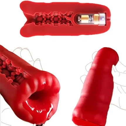Automatic Male Masturbator Cup Vibrator Tongue Licking Blowjob Real Vagina Pocket Pussy Penis Oral Sex Toy For Adult Men Sexshop