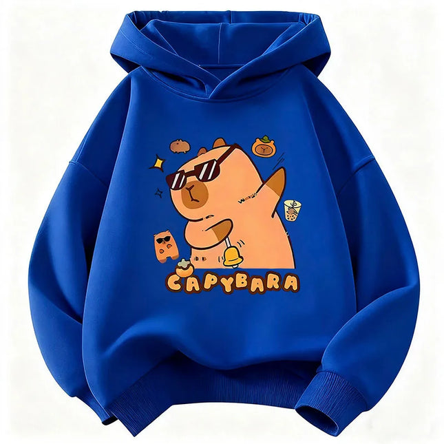 Cute Capybara Hoodie Kids Capibara Children's Sweatshirt Hoody for Boys Girls Casual Hoodies Hip Hop Clothes