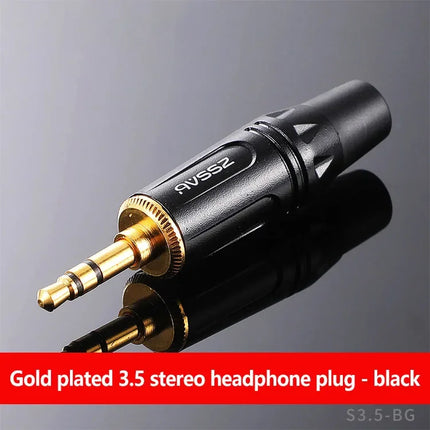 Gold-Plated Stereo Welding Jack 3.5mm 3 Pole Female Plug 1/8″ Headphone Notebook Microphone Audio Interface Extension Cable Plug
