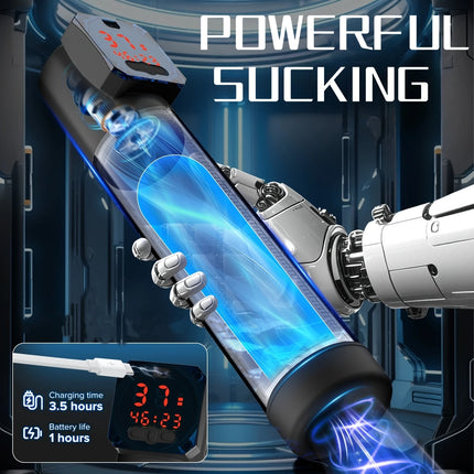 3in1 Rechargeable Adult Toys Male Electric Pump Automatic Vacuum Pump With 5 Sucking Modes And 6 Training Modes Digital Display