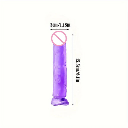 1PCS Unisex Soft Silicone Anal Plug with Strong Suction Cup Hands-Free G Spot Simulation Silicone Dildo for Adult Entertainment
