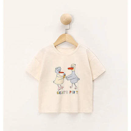Kids T-shirts 2025 Summer Children Tees Cartoon Tops for Boys Short-sleeve Girls Blouse Toddler Outfits Baby Outerwear Clothing