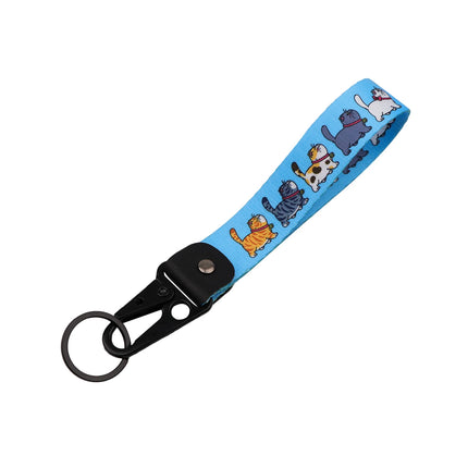 Lucky Cat Eagle Beak Keychain Motorcycles Girl Animation Short Lanyards Used in Phone Rope Badge Holder Accessories