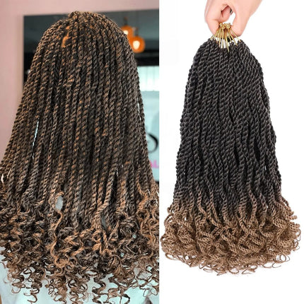 12inch Senegalese Twist Crochet Braid Hair Pre-Circled Twist Braids Goddess Synthetic Braid Hair Perfect for Halloween Christmas
