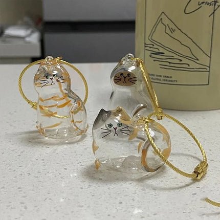 Cat hair creative accessories pet hair keychain cat pendant bottle collector memorial collection keychain hair storage bottle
