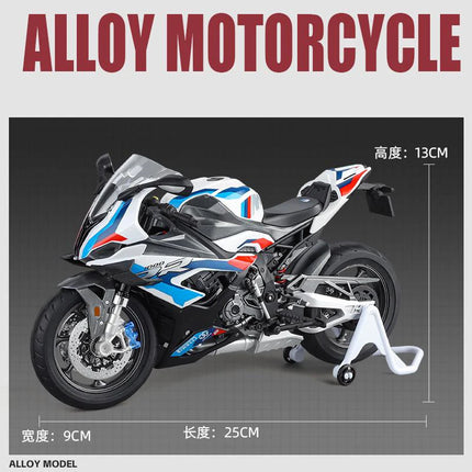 1/9 M1000RR S1000RR Alloy Racing Motorcycle Simulation Metal Street Sports Motorcycle Model With Light Collection Kids Toys Gift