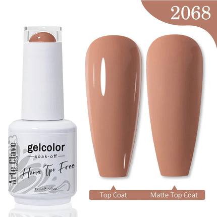 Arte Clavo Red Brown Gel Nail Polish 15ml Autumn Series Base Top Coat Soak Off UV Gel Semi Permanent Varnishes Design Nail Art