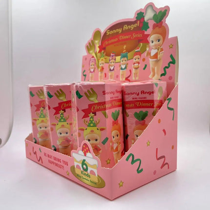 Sonny Angel mini figure 2024 Christmas Dinner Series  Blind Box Mystery Box lion Reindeer Owl Crocodile Strawberry  SAS65950