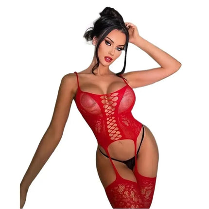 Bodysuit Strap Solid Bodycon Sexy Casual Basic Summer Body Stockings Women Tops Sleeveless Sheer Lingerie Jumpsuit Slim