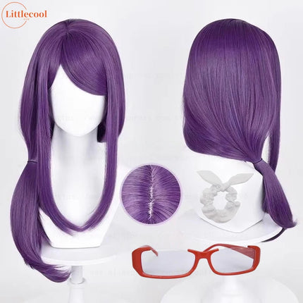 High Quality Kamishiro Rize Cosplay Wig 70cm Purple Heat Resistant Synthetic Hair Rize Kamishiro Wigs + Wig Cap