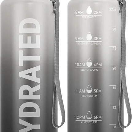 32oz Water Bottle Motivational Sport Water Bottle Leakproof Drinking Bottles Outdoor Sports Travel Kettle Drinking Water Bottle