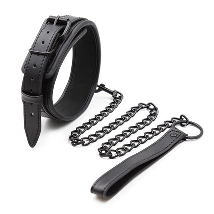 Leather PU BDSM Bondage Kit Set Handcuffs Ankle Cuffs Collar with Leash Restraint Adult Sex Toys for Women Adult Games 18+