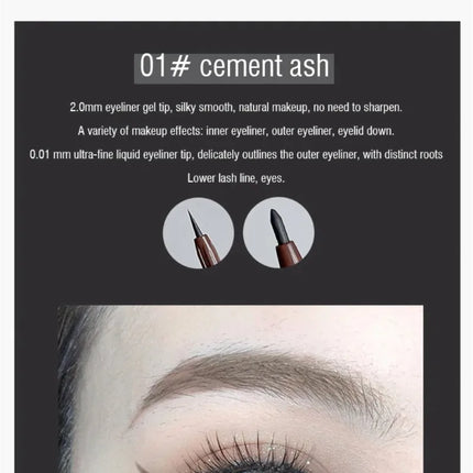Double Head Eyeliner Pen Very Fine Tip Lying Silkworm Eye Brightening Waterproof And Durable Not Easy To Halo Dye Natural Makeup