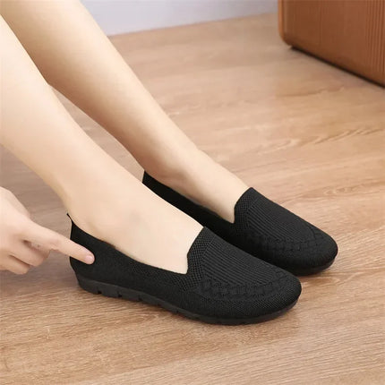 Casual Shoes Women's Summer Mesh Breathable Flat Shoes Ladies Comfort Light Sneaker Socks Women Slip on Loafers Zapatillas Muje