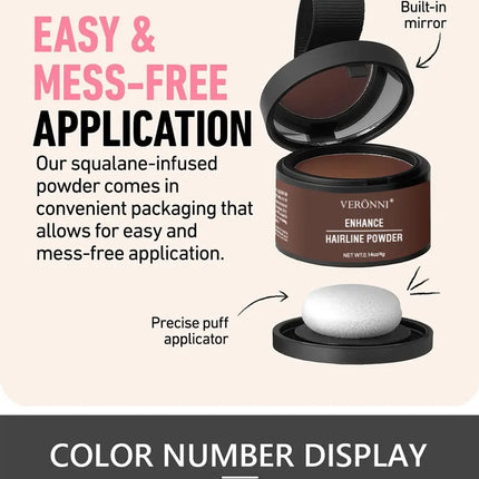 Fluffy Hairline Powder Concealer Temporary Hair Fibers black Hair Root Cover Up Gray Coverage Hairline Shadow Powder Instantly
