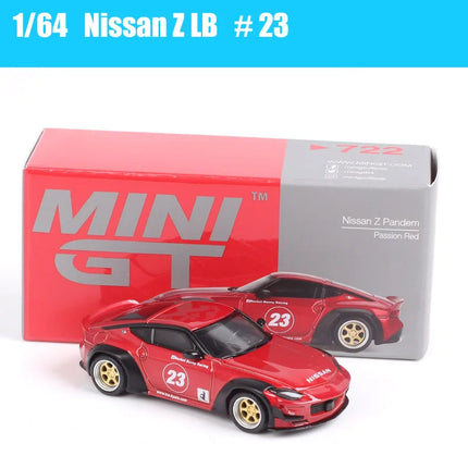 MiniGT 1/64 Scale  Nissan Skyline GTR Racing Z Honda Civic Cadillac V 911 GT3 McLaren Datsun 510 Pickup Truck  Car Model Toy