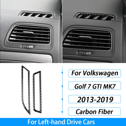 For Volkswagen Golf 7 GTI MK7 2013-2019 Carbon Fiber Gear Shift Air Outlet Window Lift Dashboard Suit Trim Car Interior Sticker