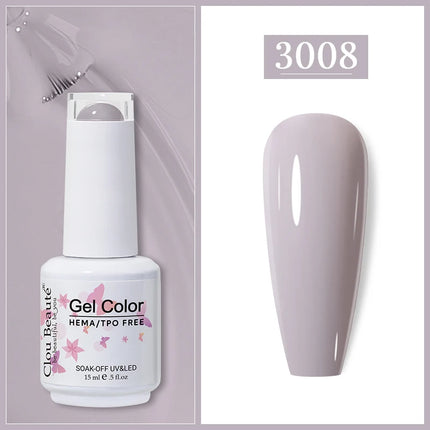 Clou Beaute Gel Nail Polish Neon Brown Royal Blue Red Green Pastal Nude Nail Art Varnishes Gel Lacquer HEMA/TPO FREE UV Gel Nail