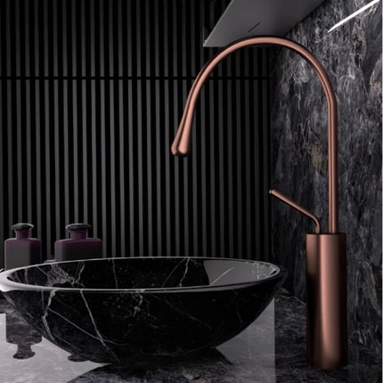 Brushed Rose Gold Bathroom Faucet Brushed Gold Basin Faucet  Hot  Cold Sink Faucet Brass Lavotory Faucet Swivel Sink Water Crane